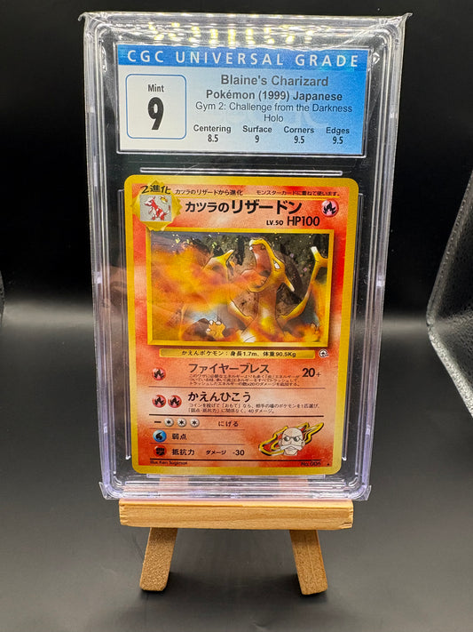 JAPANESE Blaine's Charizard - Gym 2: Challenge from the Darkness - CGC 9