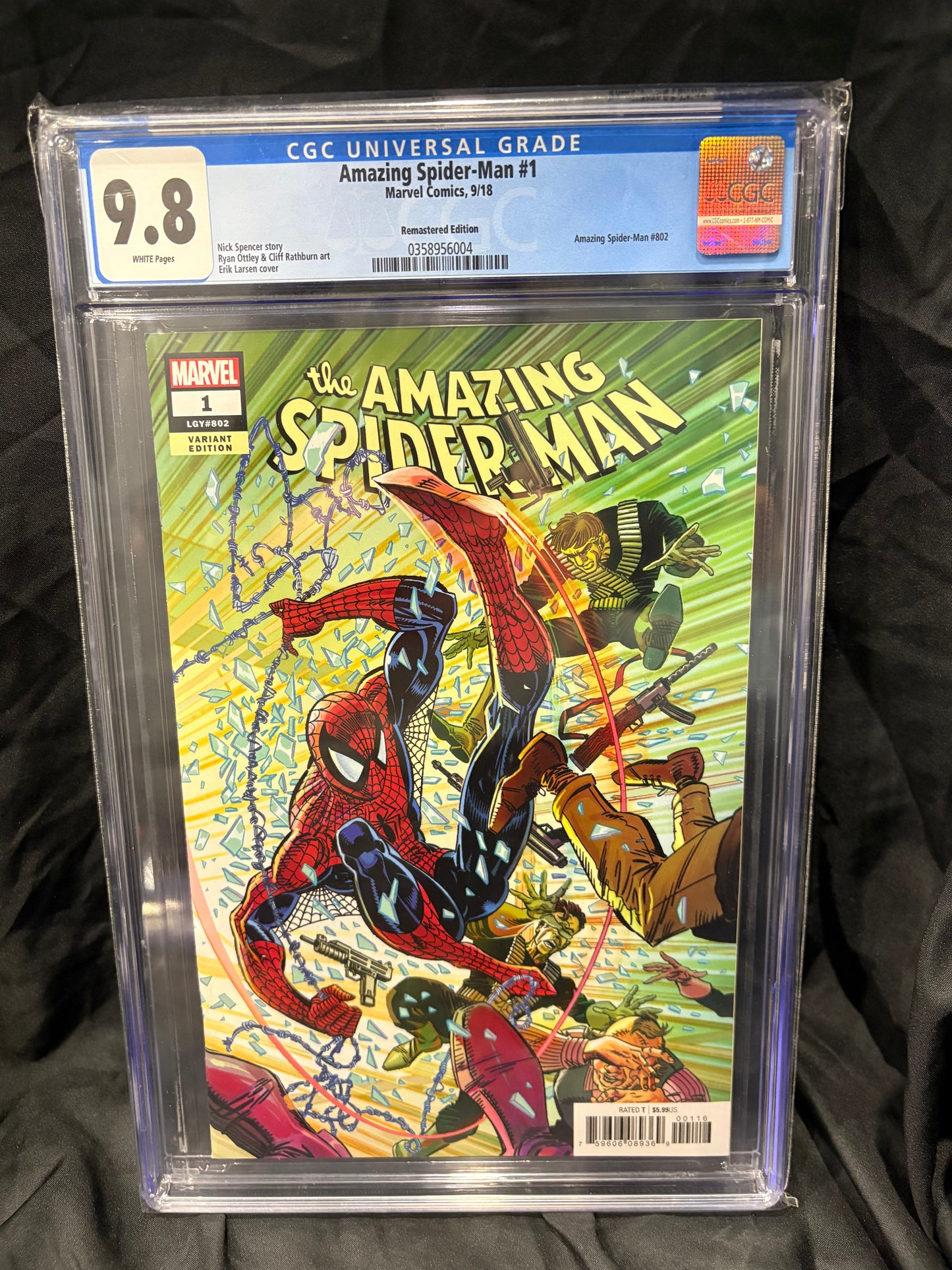 1/1,000 Amazing Spider-Man #1 - REMASTERED Erik Larsen - Marvel Comics 9/18 - CGC 9.8