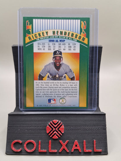 Rickey Henderson 1990 - Silver Star Holograms with AuthenTicket