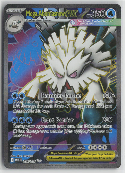 Mega Abomasnow ex - Ultra Rare Holo MEG 157/132 NM
