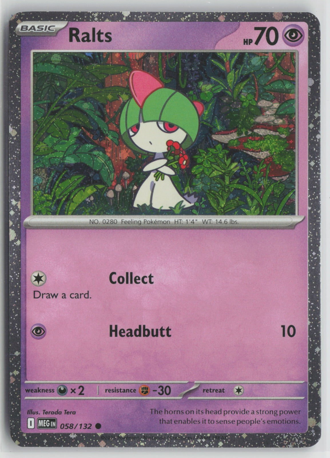 Ralts (Cosmos Holo) Common Holo MCAP 058/132 NM