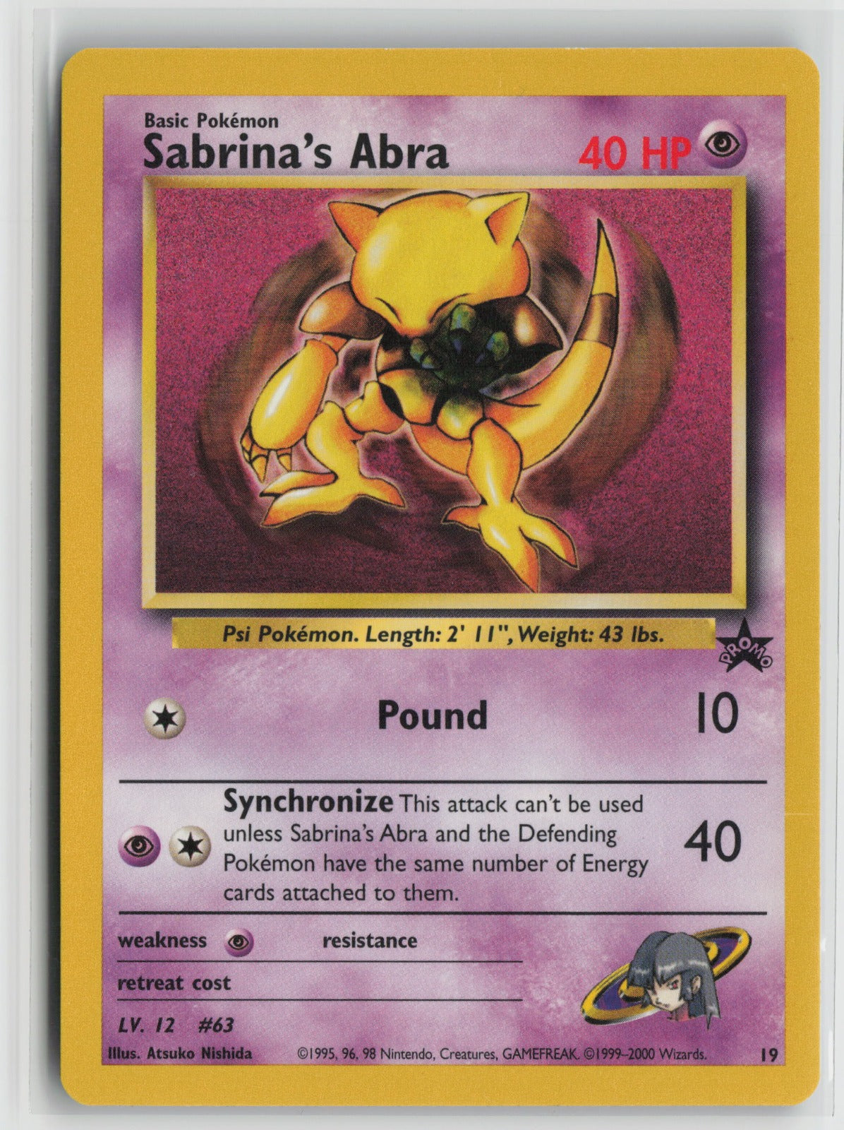 Sabrina's Abra Promo PR 19/53 NM