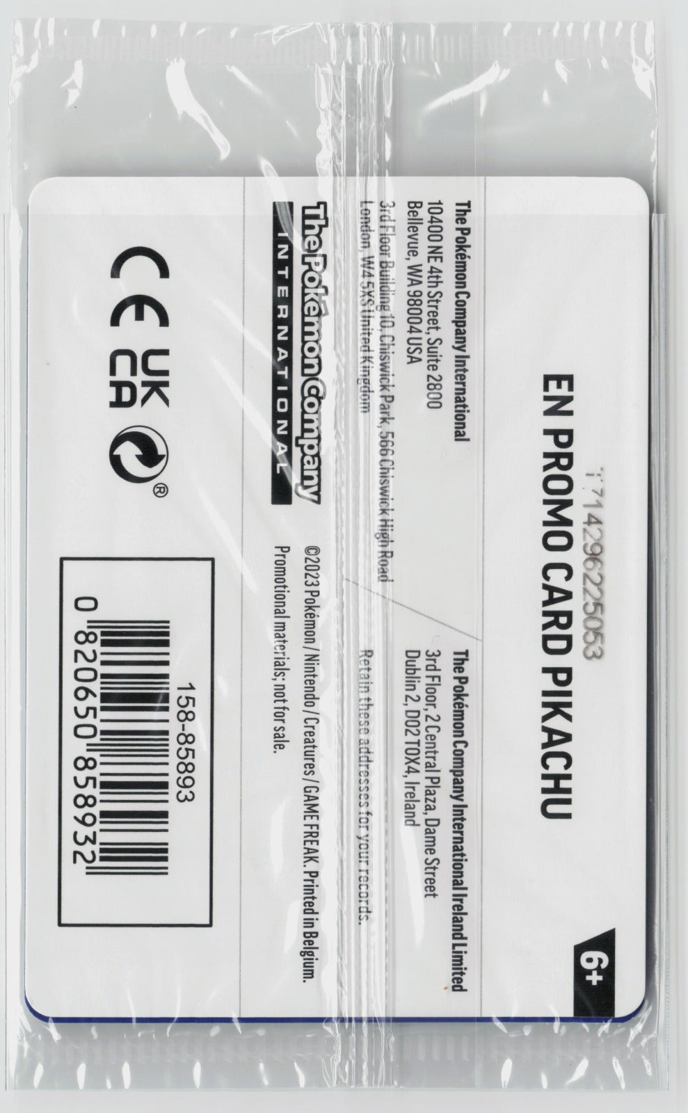 Pikachu - (Pokemon Together) Promo MCAP 025/165 NM - SEALED (Back)