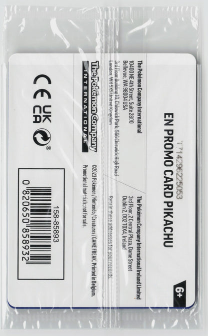 Pikachu - (Pokemon Together) Promo MCAP 025/165 NM - SEALED (Back)