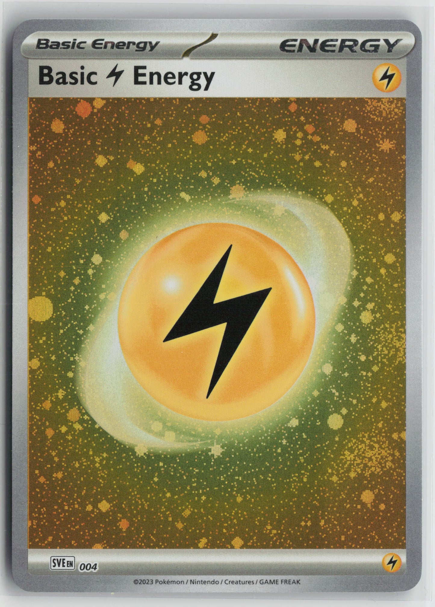 Basic Lightning Energy (Cosmos Holo) Common SVE: Scarlet & Violet Energies 004 NM