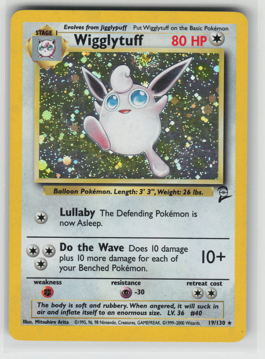 Wigglytuff Holo Rare Base Set 2 019/130 LP