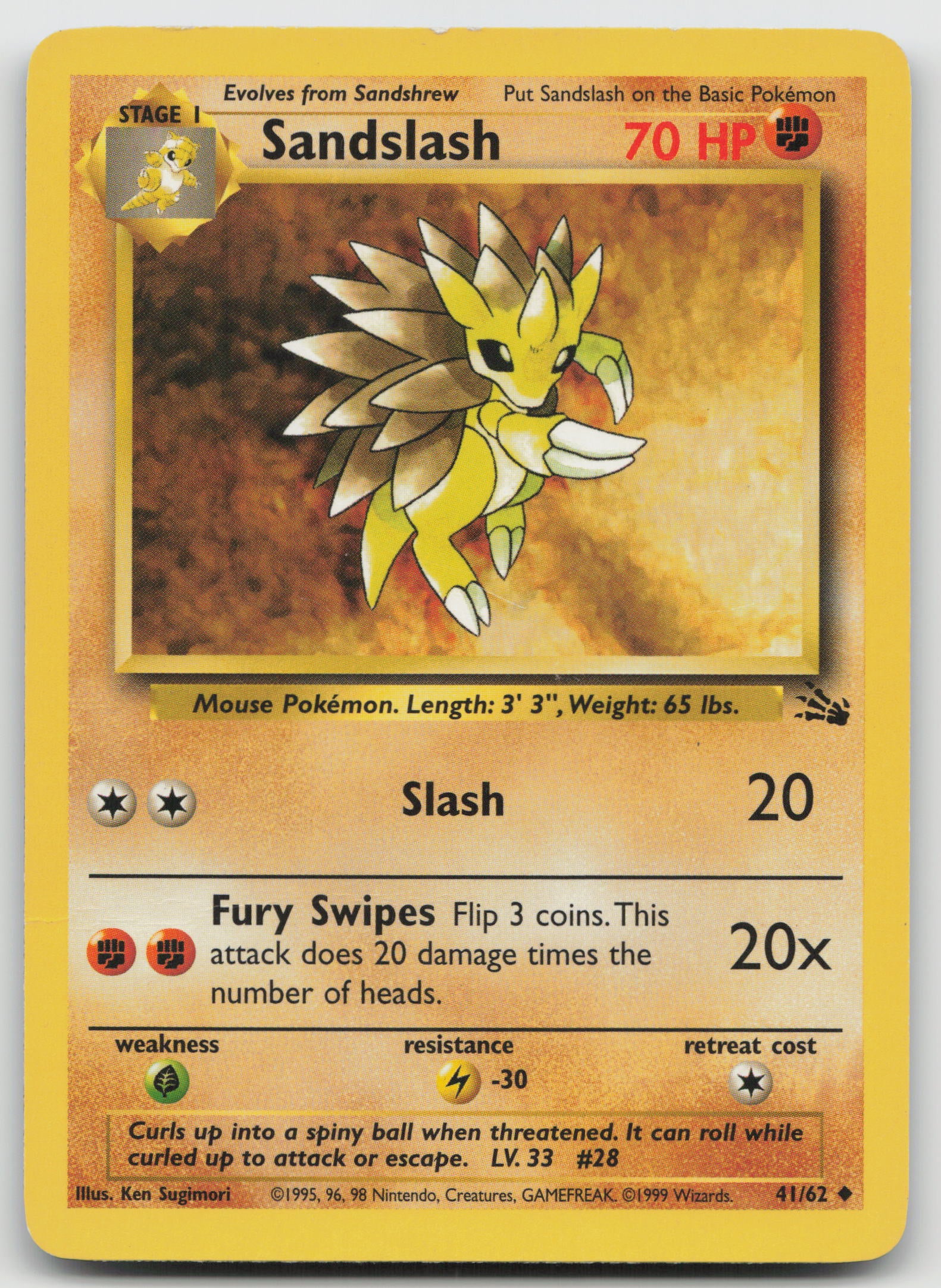 Sandslash Uncommon Unlimited FO 41/62 LP