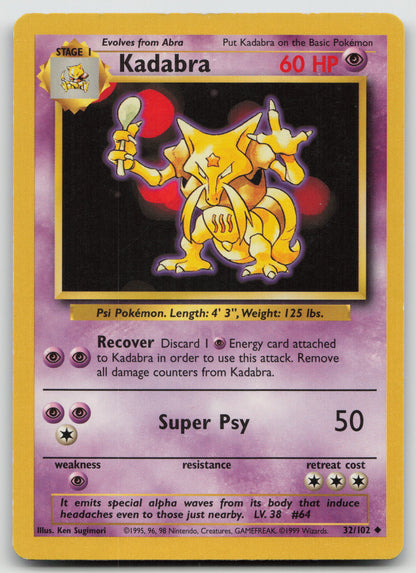 Kadabra Uncommon Normal BS 032/102 HP