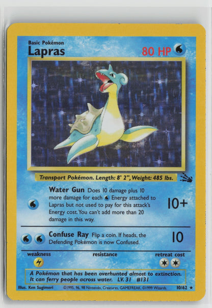 Lapras (10) Holo Rare Unlimited FO 10/62 LP