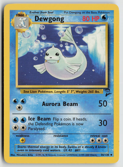 Dewgong Uncommon Base Set 2 036/130 DMG