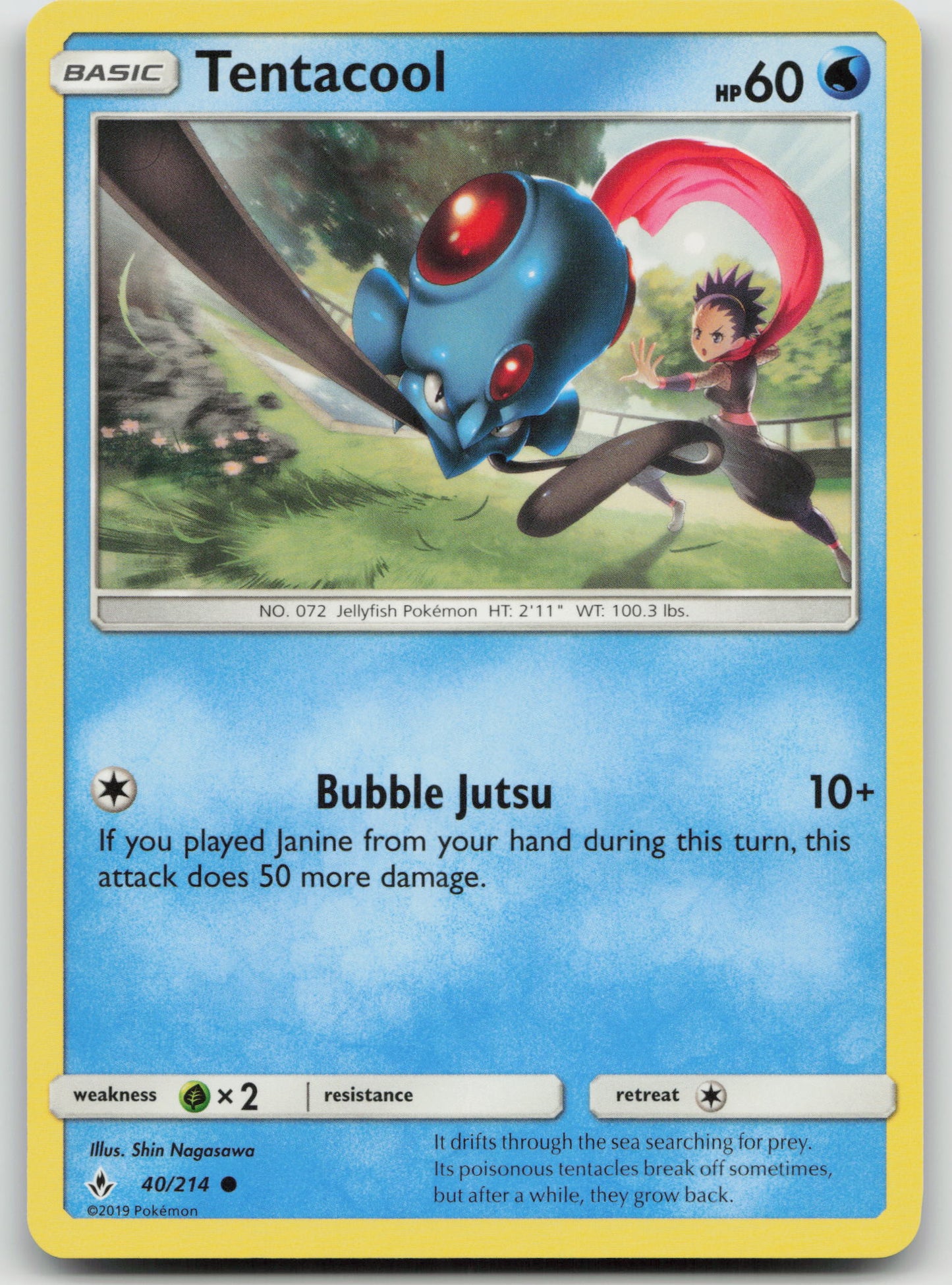 Tentacool Common Normal SM10 40/214 NM