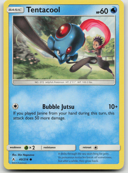 Tentacool Common Normal SM10 40/214 NM