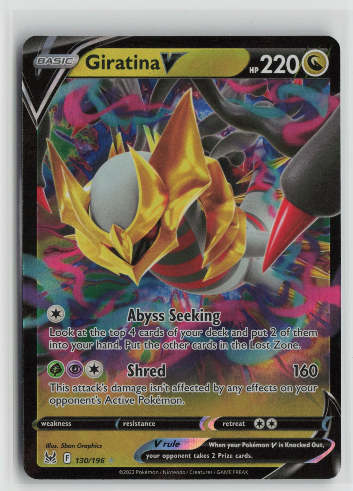 Giratina V Ultra Rare Holo SWSH11 130/196 NM