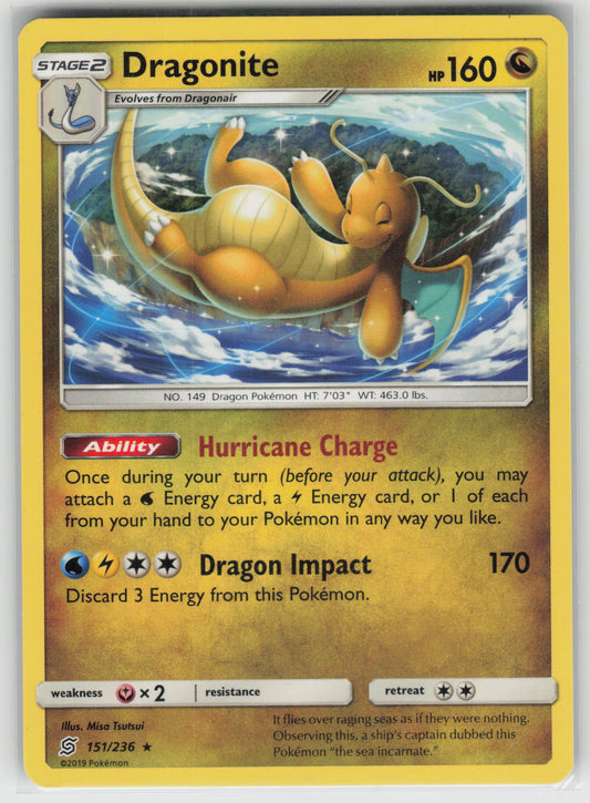 Dragonite Rare SM - Unified Minds 151/236 NM