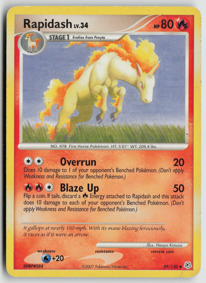 Rapidash Uncommon Diamond and Pearl 59/130 HP