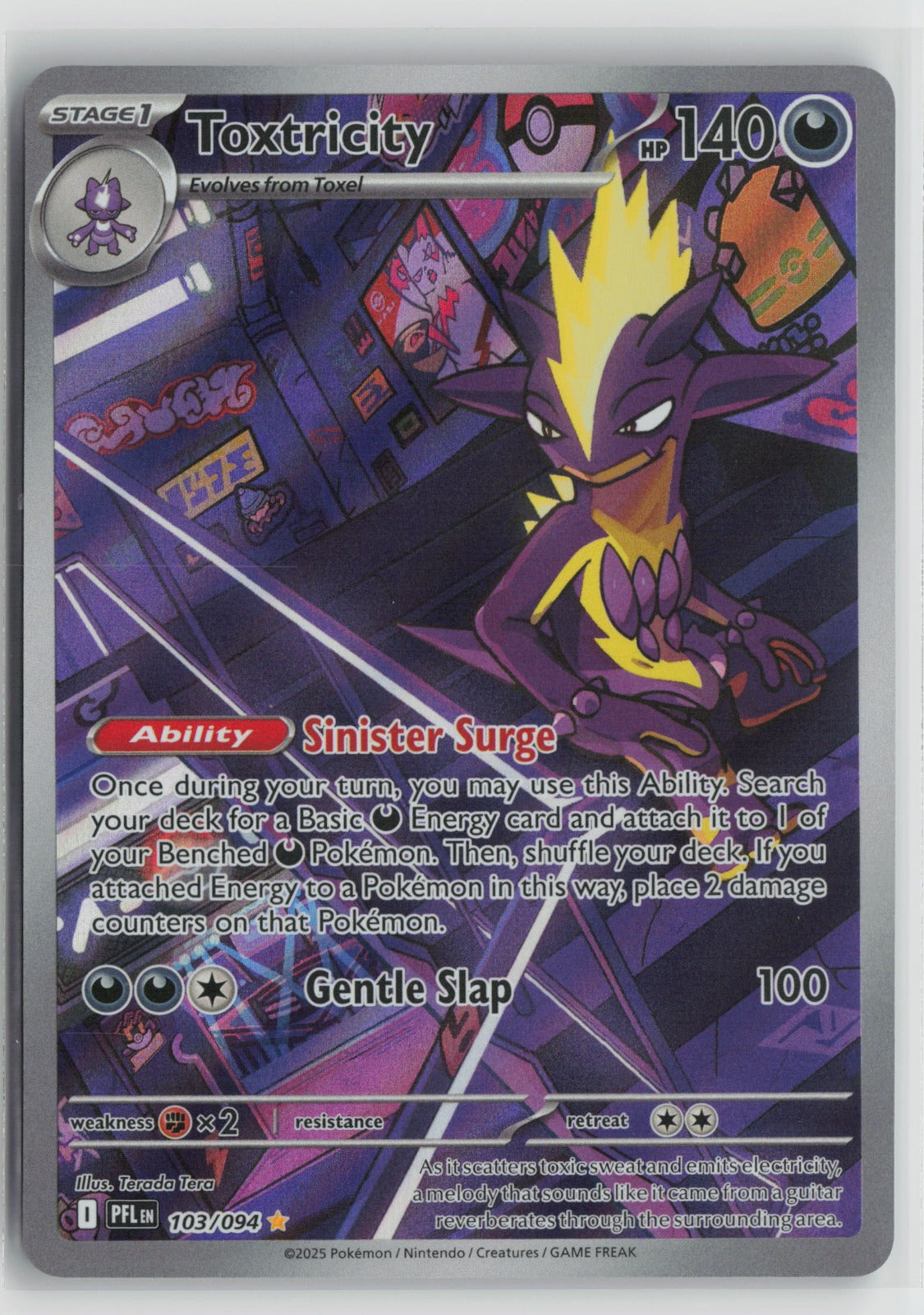 Toxtricity Illustration Rare Holo PFL 103/094 NM- D