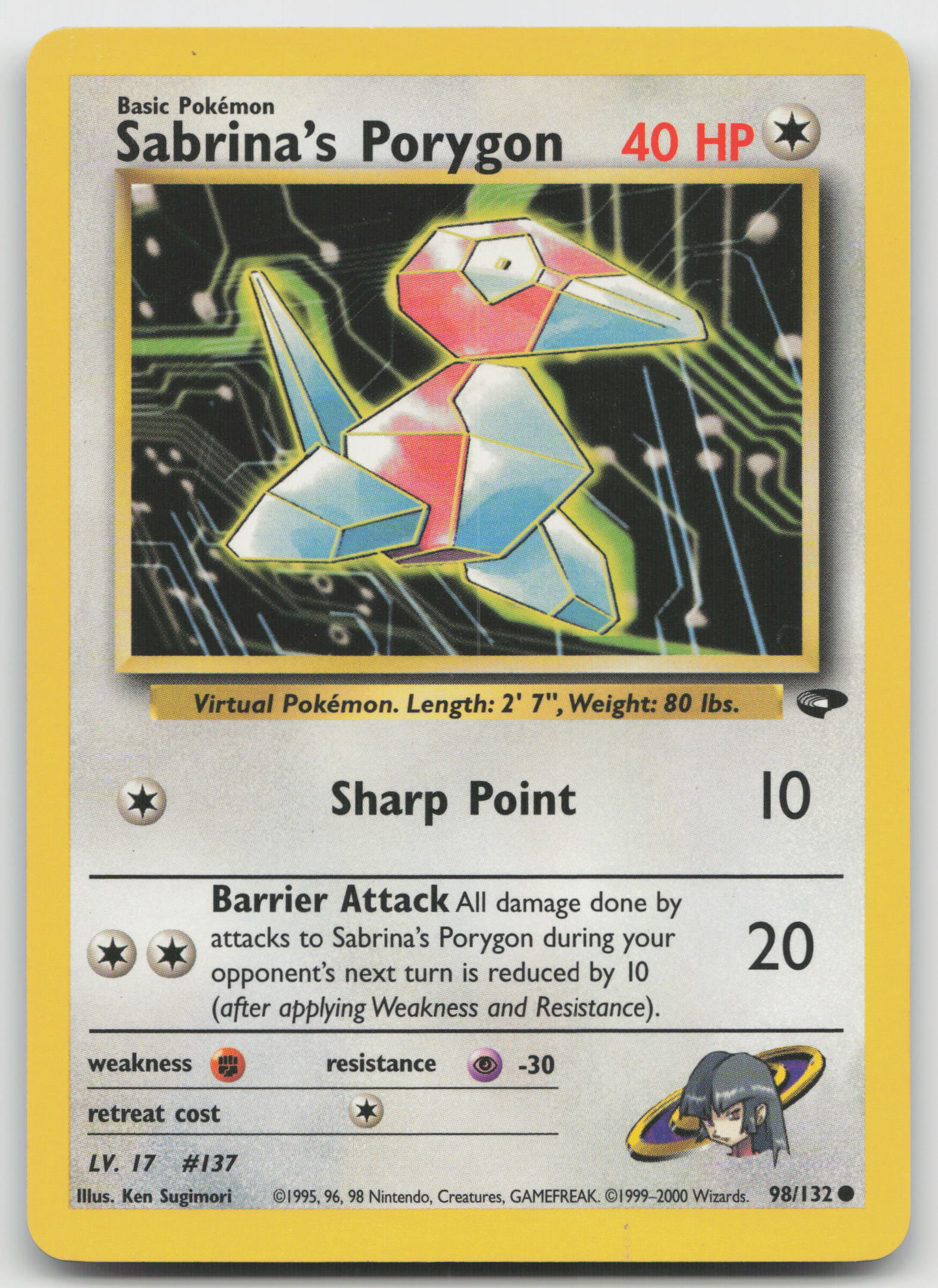 Sabrina's Porygon Common Unlimited G2 098/132 LP