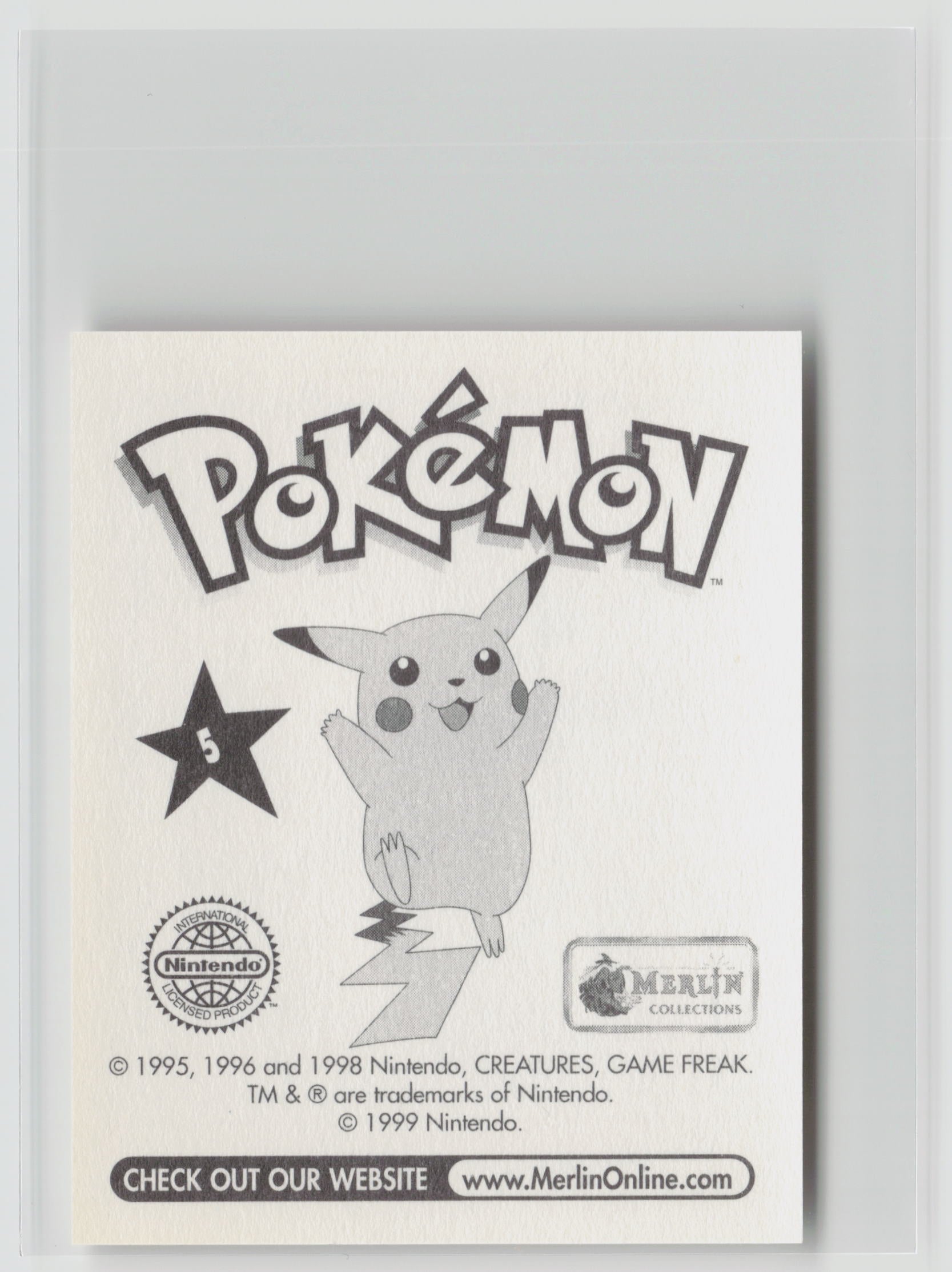 Charmeleon - Merlin Topps Sticker 1999 #5 NM (Back)