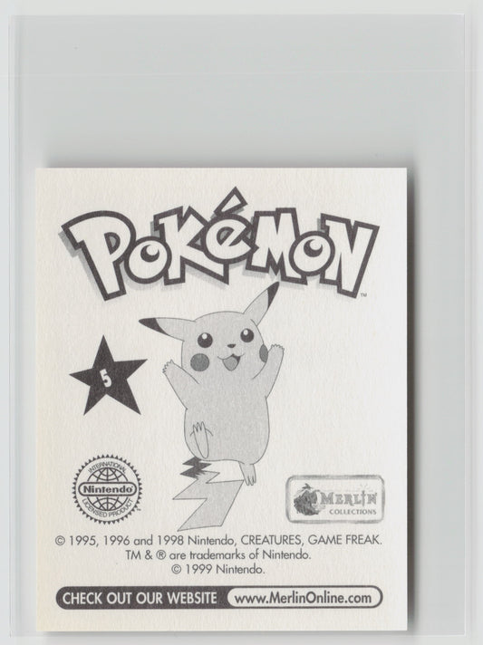 Charmeleon - Merlin Topps Sticker 1999 #5 NM (Back)