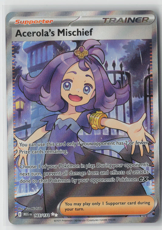 Acerola's Mischief Ultra Rare ME01: Mega Evolution 165/132 NM