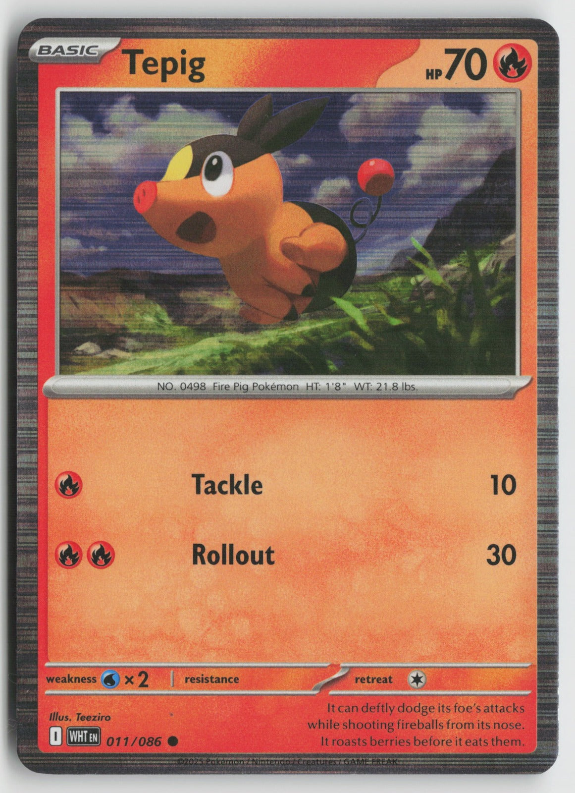 Tepig - (Unova Poster Collection) Common Holo MCAP 011/086 NM