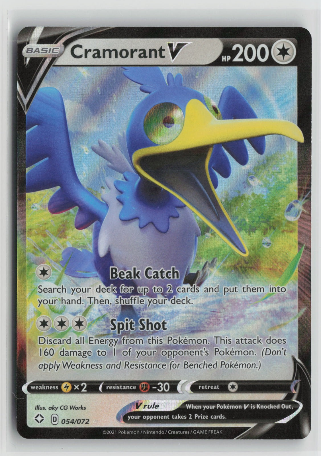 Cramorant V Ultra Rare Holo SHF 054/072 NM