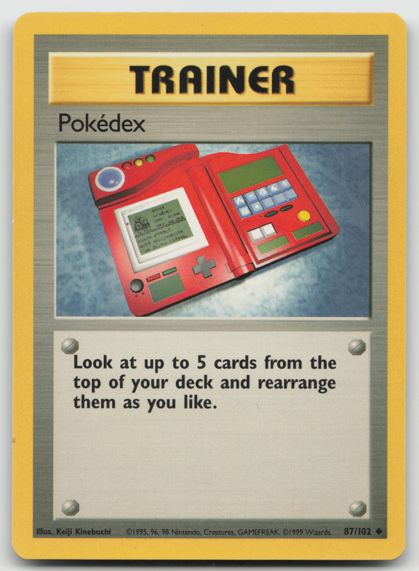 Pokedex Uncommon Base Set 087/102 LP
