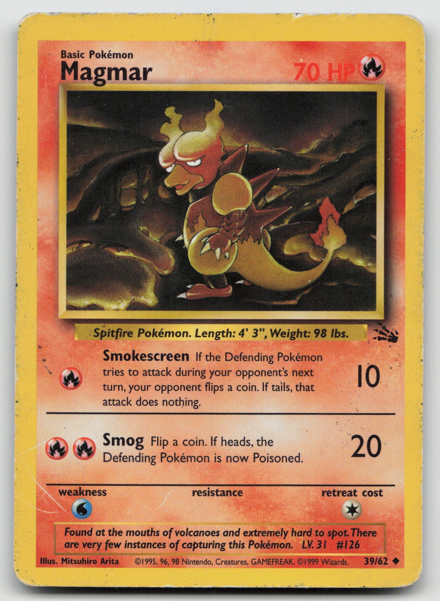 Magmar Uncommon Unlimited FO 39/62 DMG
