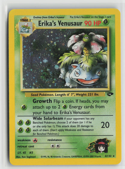 Erika's Venusaur Holo Rare Unlimited G2 004/132 LP+ - SWIRL