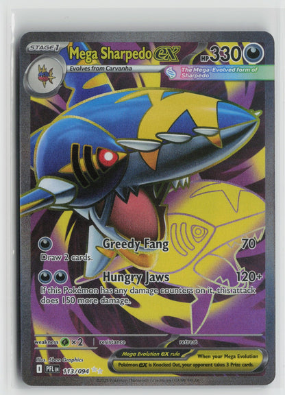 Mega Sharpedo ex Ultra Rare Holo PFL 113/094 NM