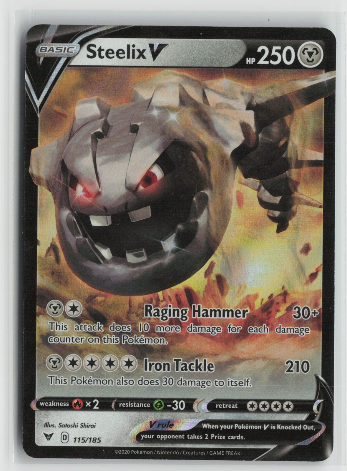 Steelix V Ultra Rare Holo SWSH04 115/185 NM