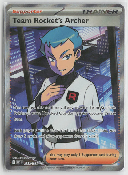 Team Rocket's Archer Ultra Rare Holo DRI 223/182 NM