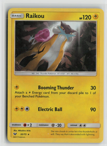 Raikou - 32/73 (Let's Play, Pikachu!) (Cracked Ice Holo) Holo Rare PR 032/073 NM