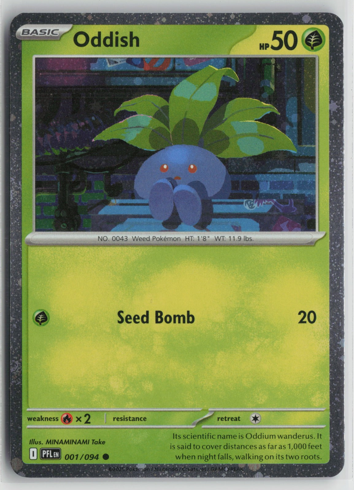 Oddish (Cosmos Holo) Common Holo MCAP 001/094 NM