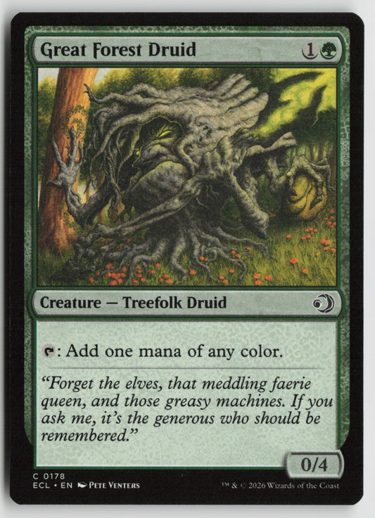 Great Forest Druid C Foil ECL 178 NM