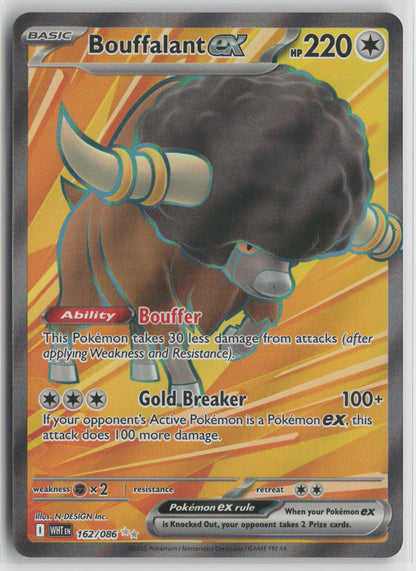 Bouffalant ex Ultra Rare Holo WHT 162/086 NM