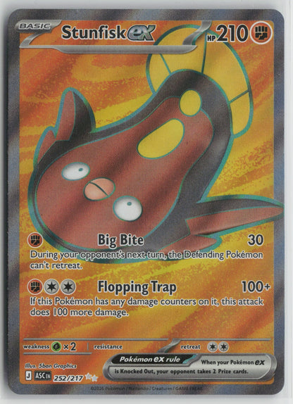Stunfisk ex - Ultra Rare Holo ASC 252/217 NM