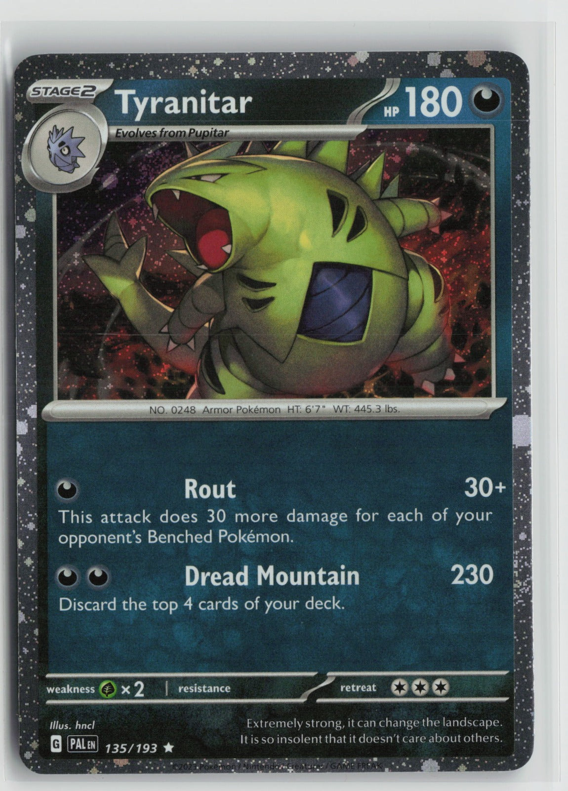 Tyranitar Rare Holo PAL 135/193 NM