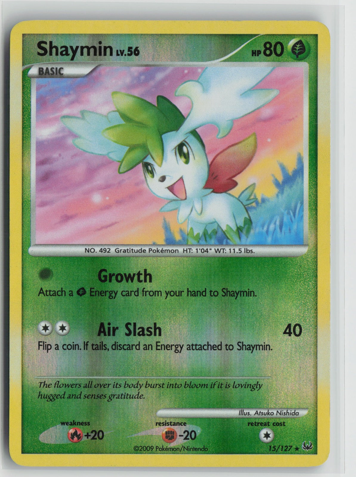 Shaymin (15) Holo Rare Reverse Holo PL 15/127 MP