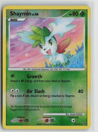 Shaymin (15) Holo Rare Reverse Holo PL 15/127 MP