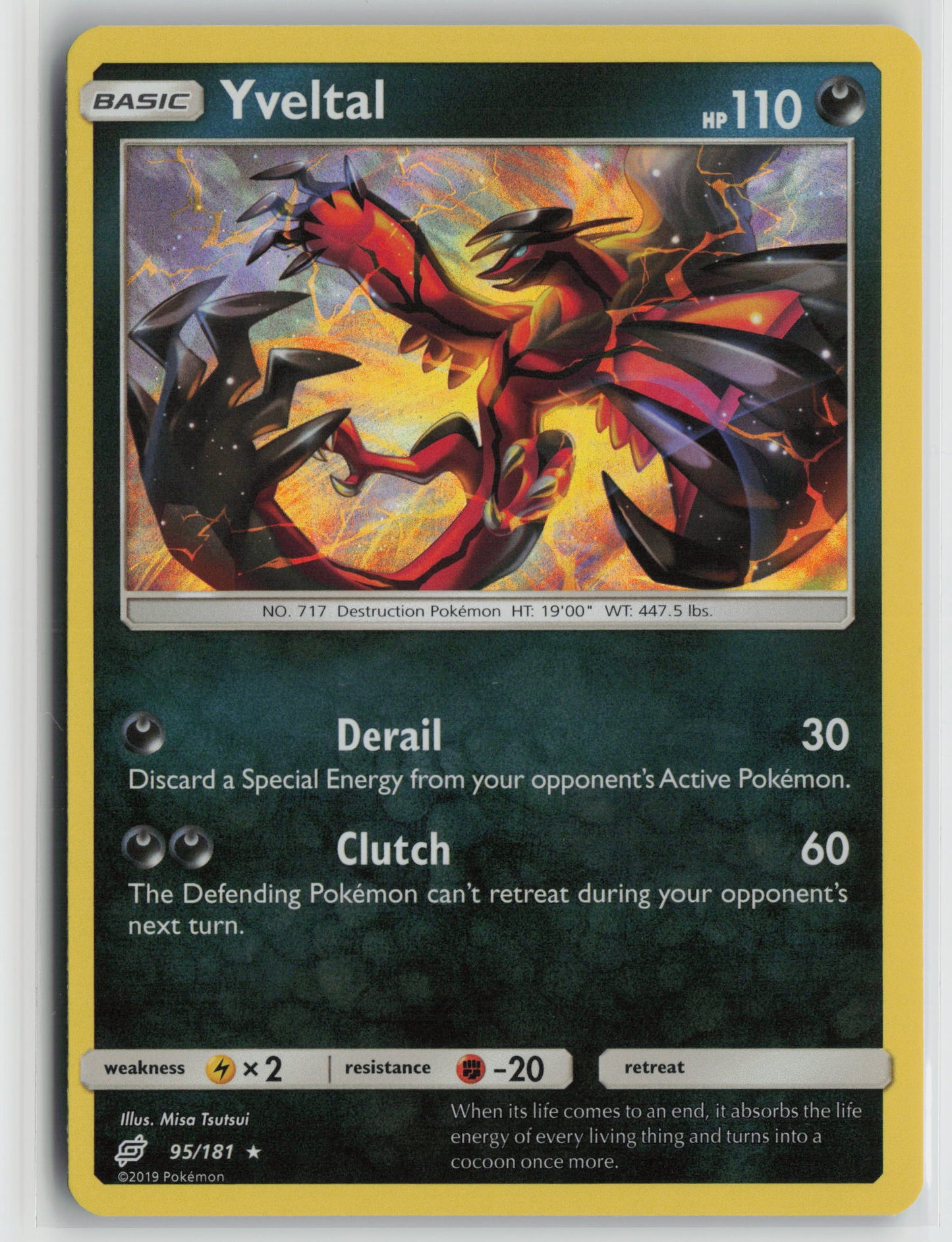 Yveltal Holo Rare SM - Team Up 95/181 NM
