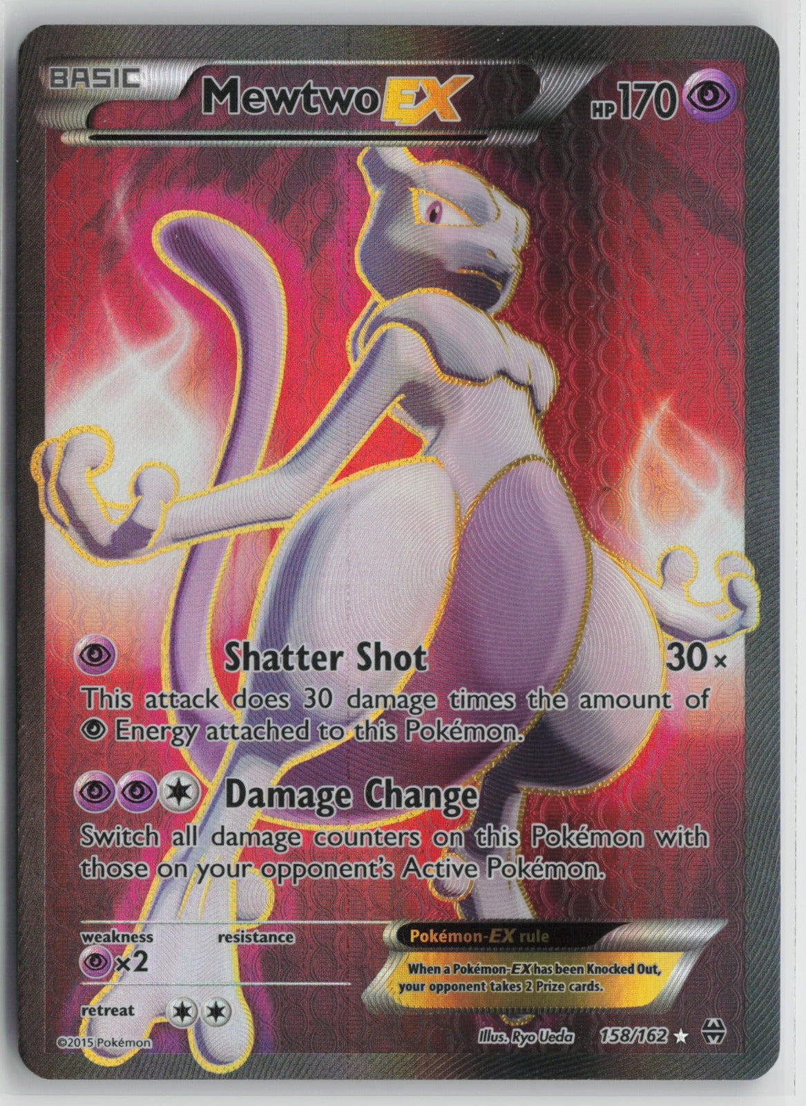 Mewtwo EX (158 Full Art) Ultra Rare Holo BKT 158/162 LP