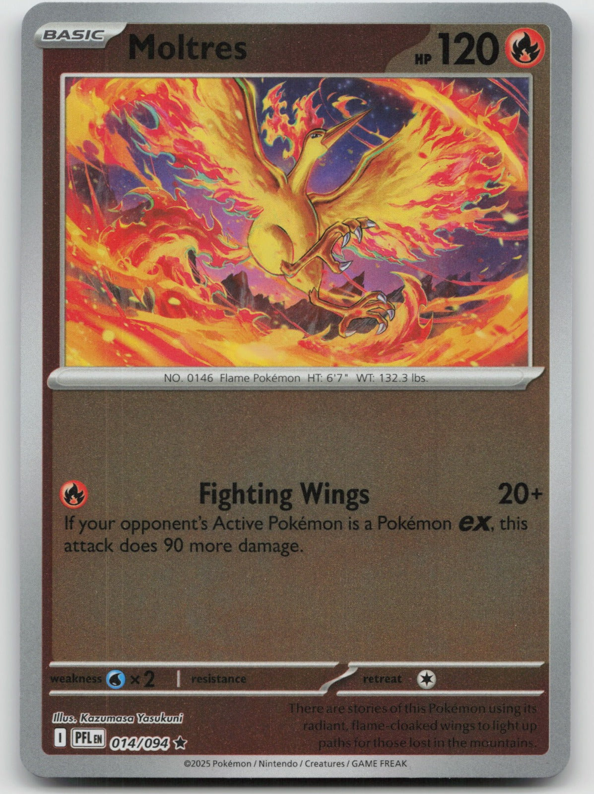 Moltres Rare Reverse Holo PFL 014/094 NM