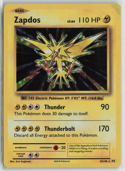 Zapdos Holo Rare Holo EVO 42/108 NM