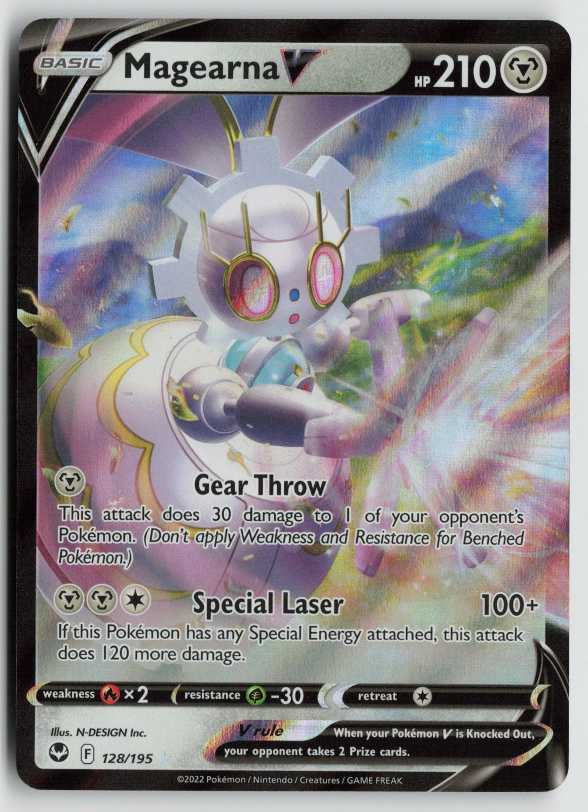 Magearna V Ultra Rare Holo SWSH12 128/195 NM