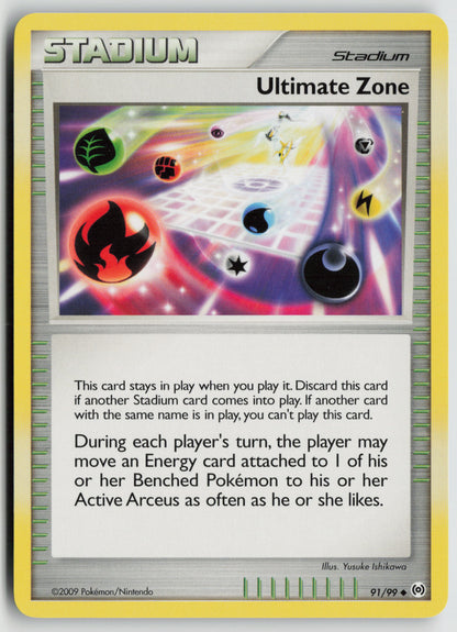 Ultimate Zone Uncommon Arceus 91/99 NM