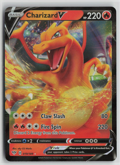 Charizard V Ultra Rare Holo SWSH03 019/189 NM