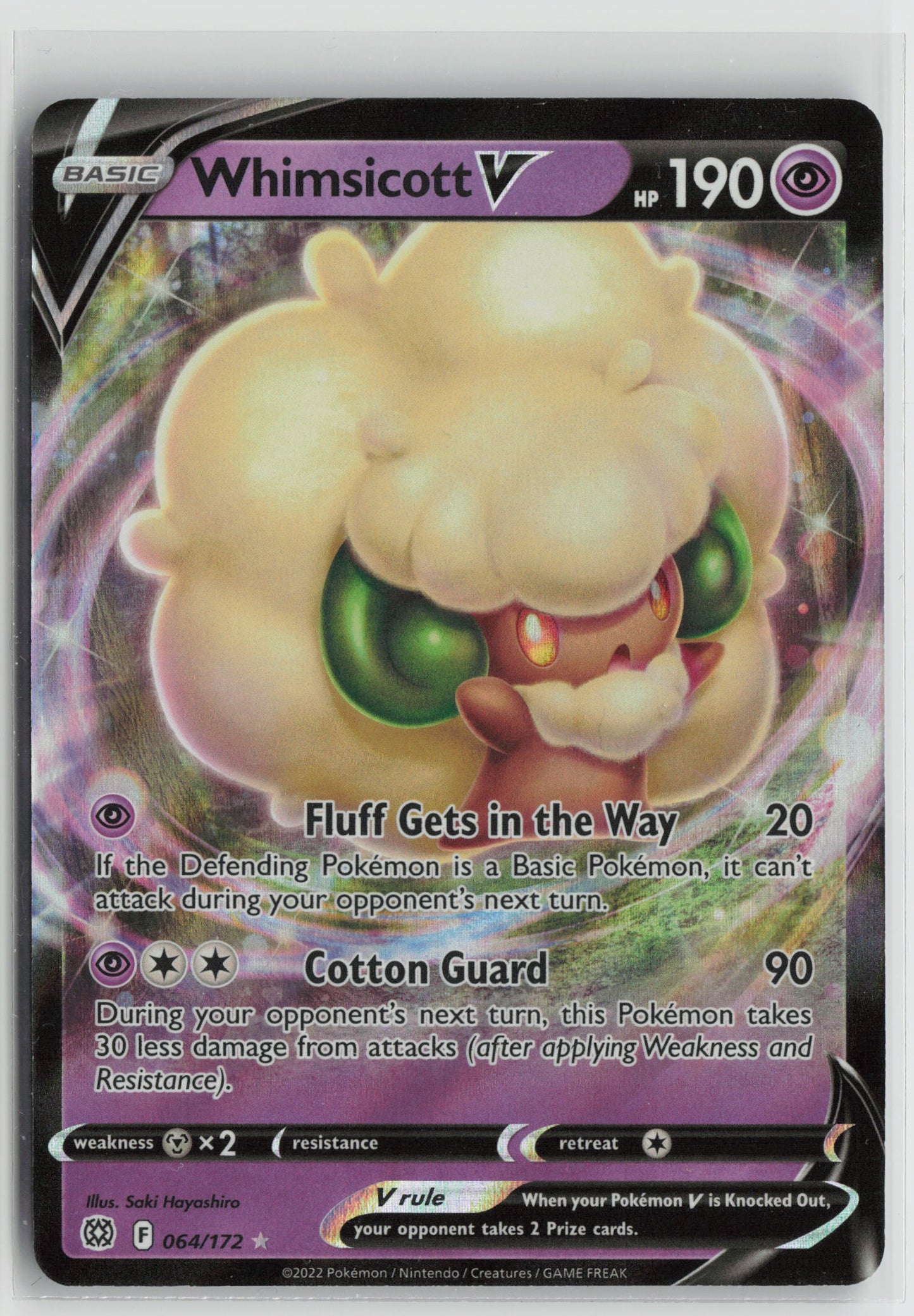Whimsicott V Ultra Rare SWSH09: Brilliant Stars 064/172 NM