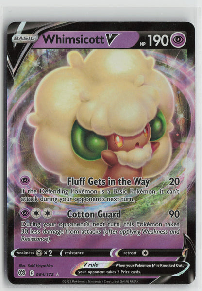 Whimsicott V Ultra Rare SWSH09: Brilliant Stars 064/172 NM