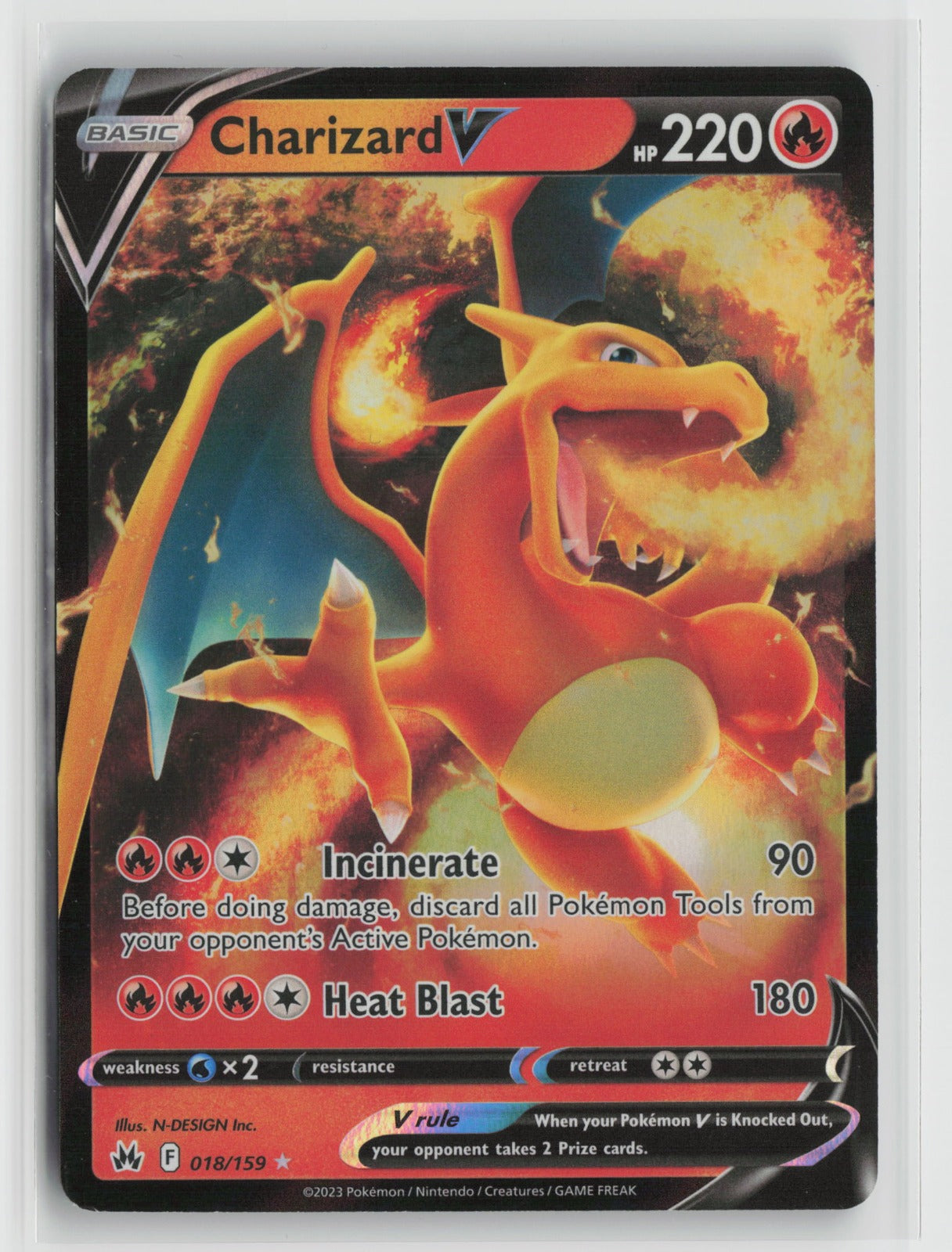 Charizard V Ultra Rare Holo CRZ 018/159 NM